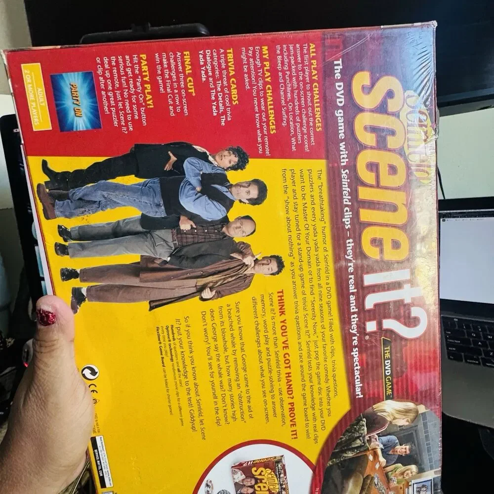 NEW SEALED Seinfeld Scene It The Interactive Trivia DVD Board Game Mattel Family